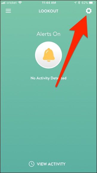 Настройки и история событий Lookout