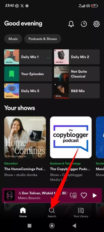 spotify search