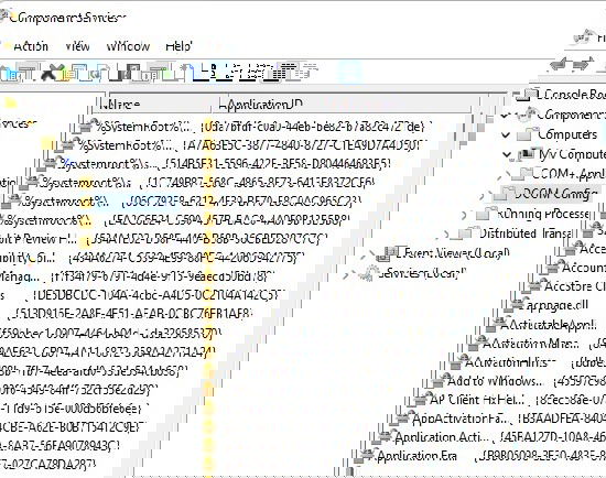 DCOM Config — выбор приложения по APPID