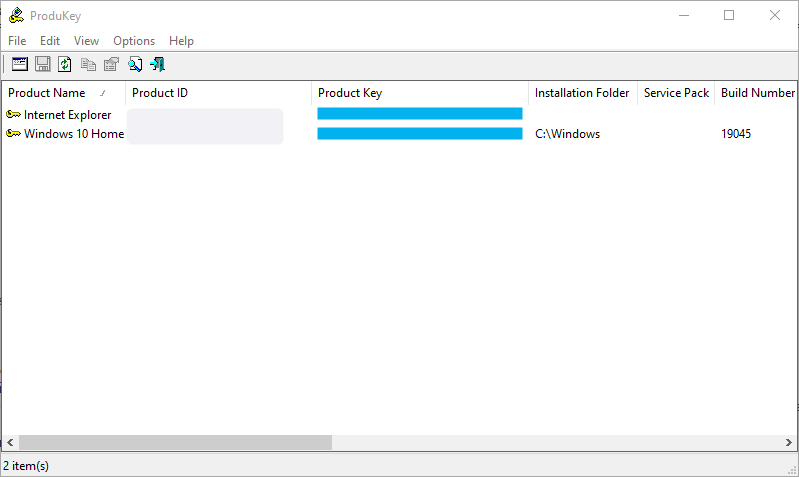 ProduKey от NirSoft