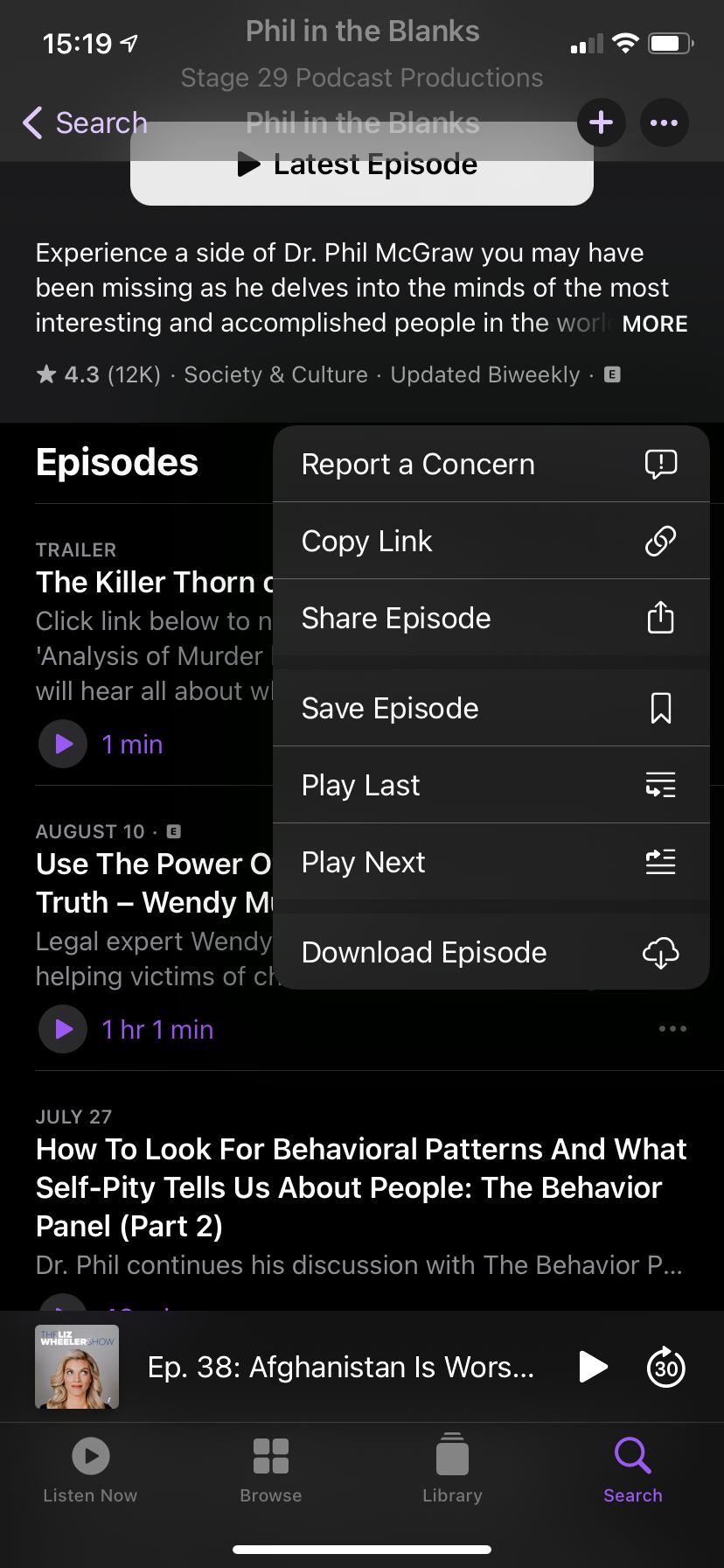 iPhone Save New Podcast Episode