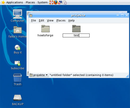 Новая папка успешно создана на NTFS-диске