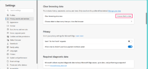 Нажмите кнопку Выбрать, что очистить