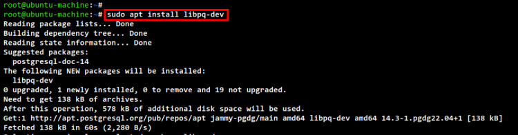 Установка libpq-dev