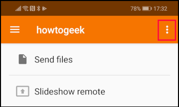 Меню из трёх точек для настроек плагинов