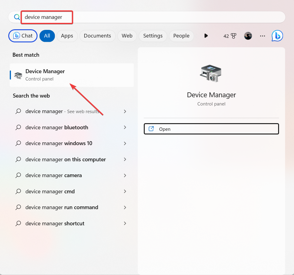 Открыть Диспетчер устройств