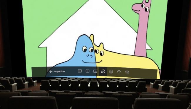 Меню плеера Oculus с опцией выбора режима 2D/180/360