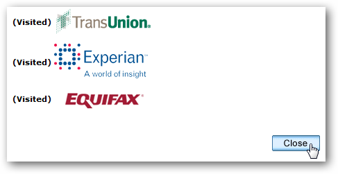 Статус завершения запроса для всех трёх бюро на AnnualCreditReport.com