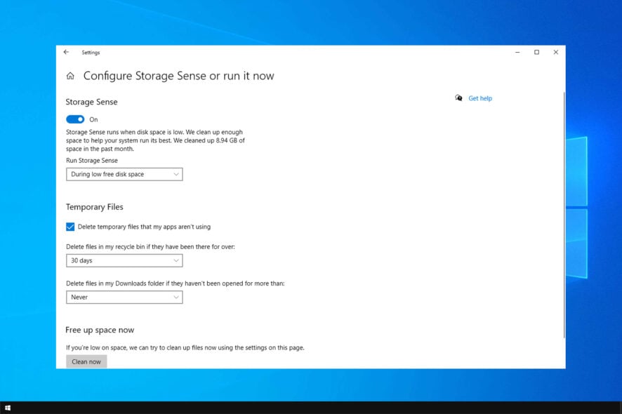 Storage Sense в Windows 10 — настройка и использование