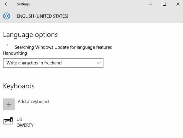 Список доступных клавиатур