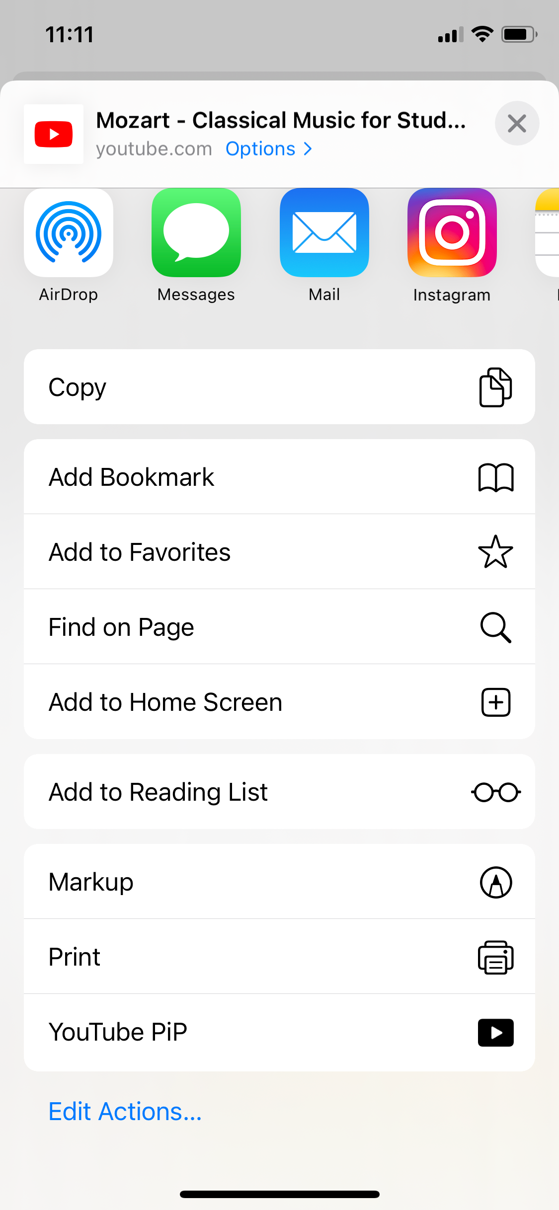 Ярлык YouTube PiP в действии