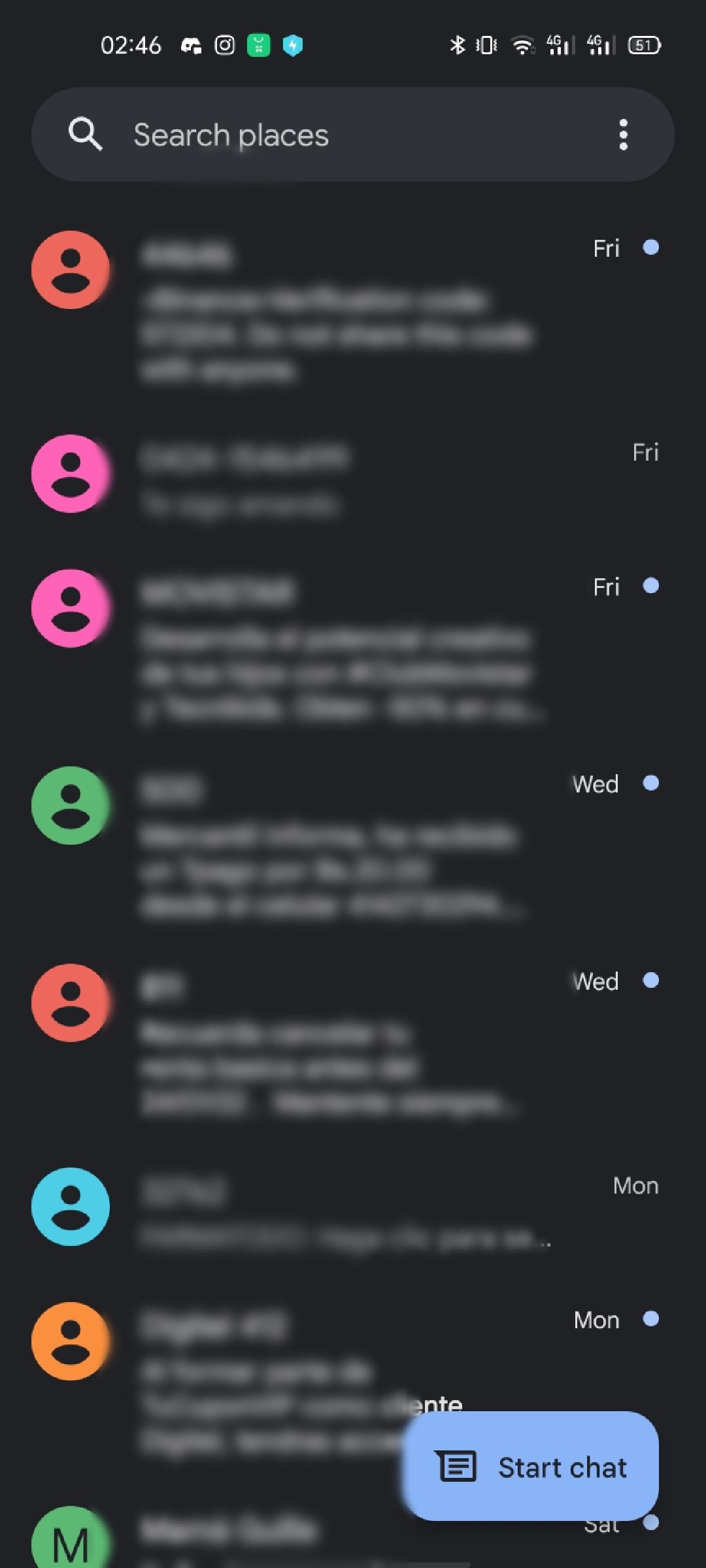 Скриншот: блокировка номера в Google Messages — шаг 1