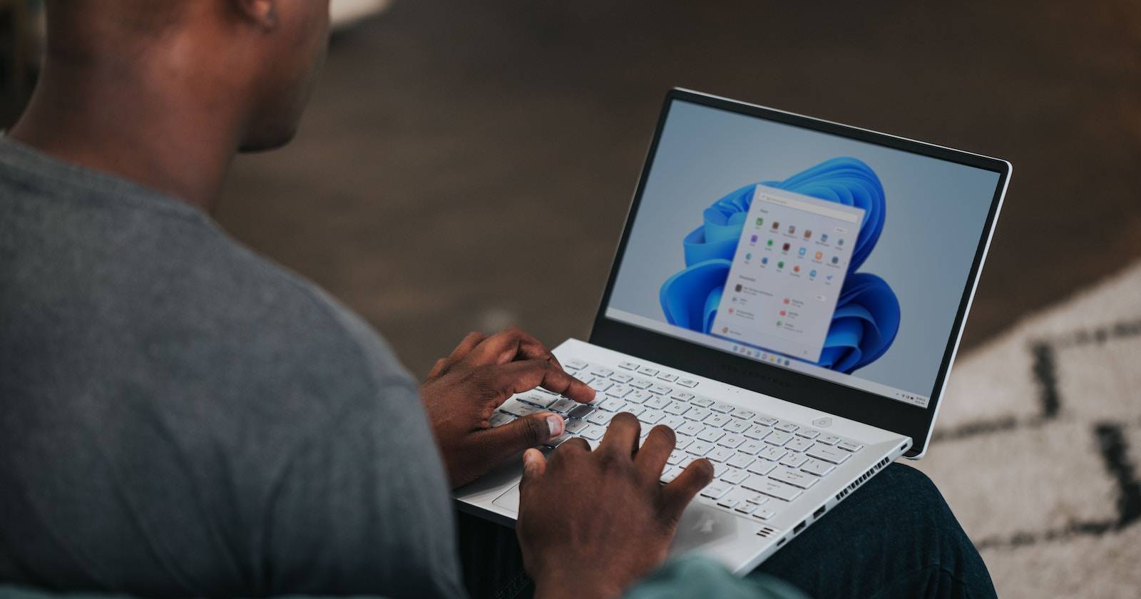 Меню «Пуск» Windows, показывающее расположение кнопки питания