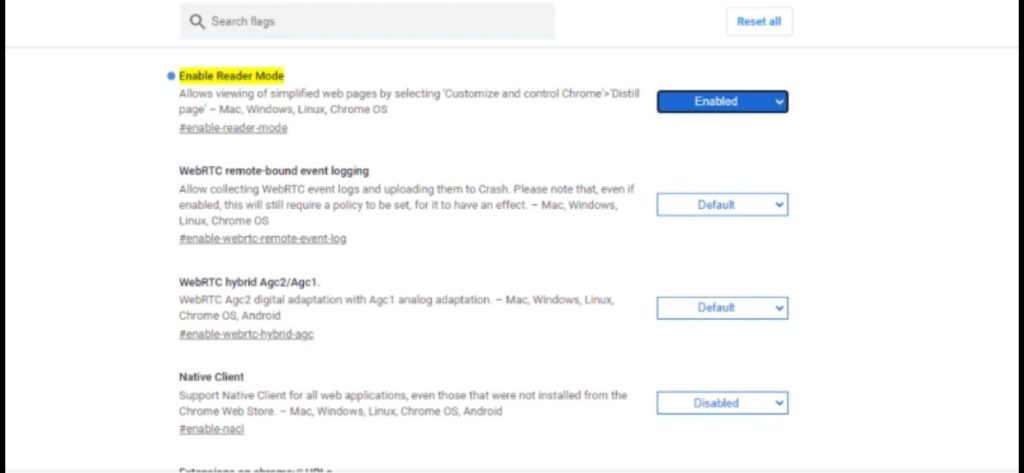 Скриншот: режим Distill/Чтение в Chrome без рекламы