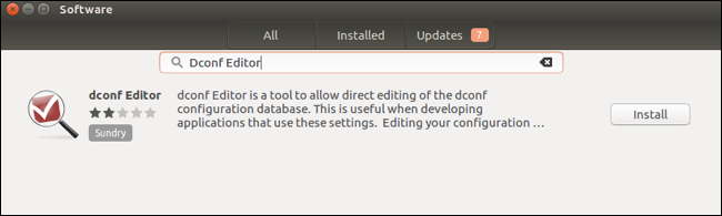 Центр приложений Ubuntu — установка Dconf Editor