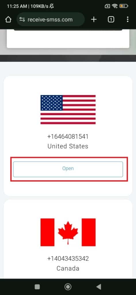 выбор виртуального номера для регистрации в Telegram