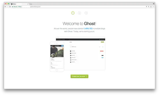 Веб-установщик Ghost
