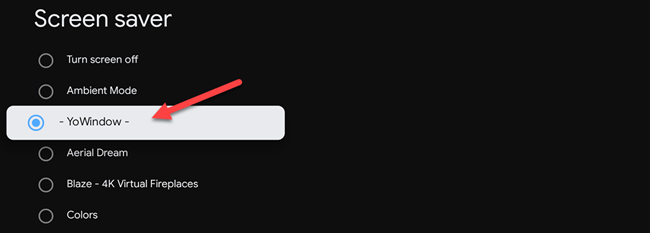 выберите приложение для заставки