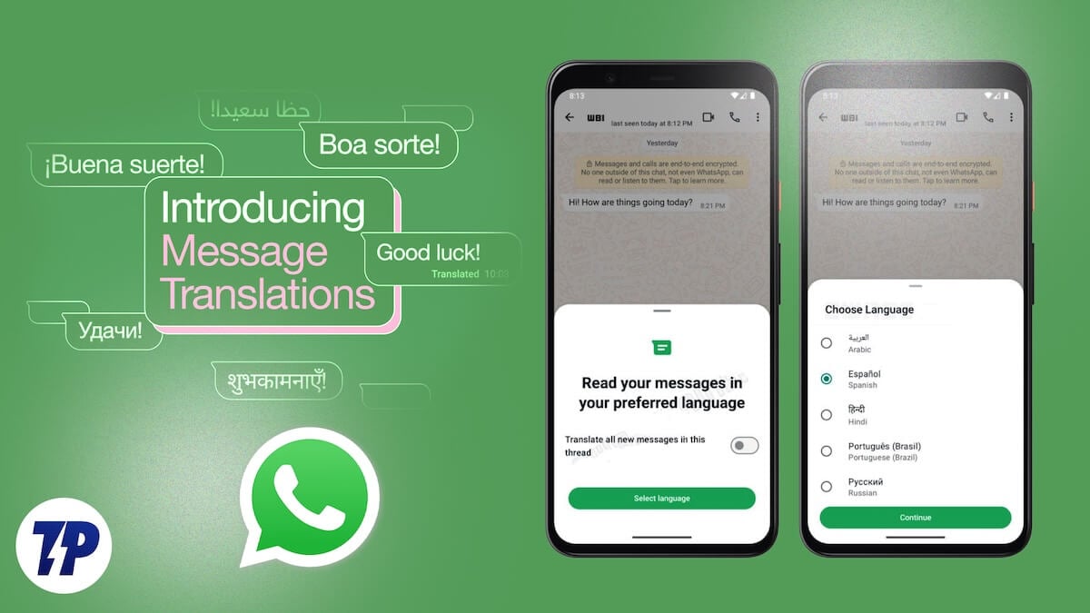 Как пользоваться переводом сообщений в WhatsApp