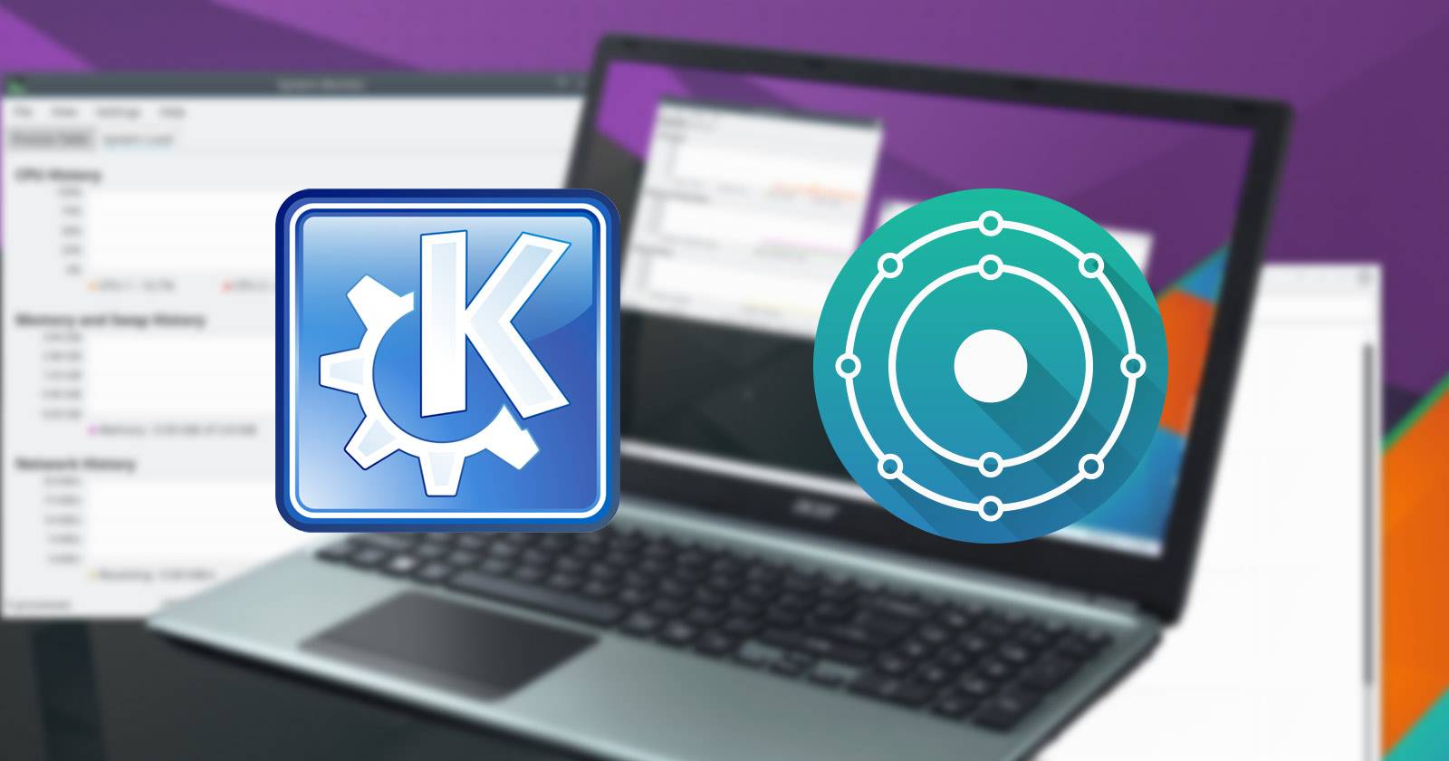 Плазма KDE на ноутбуке с KDE neon