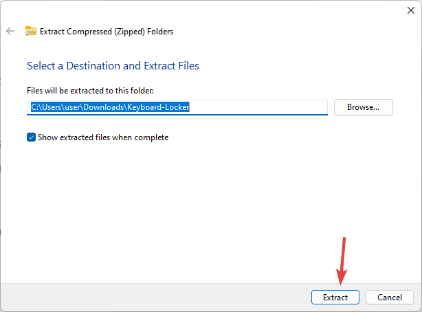 Папка с Keyboard Locker