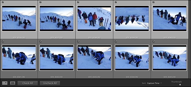 Выбор файлов для импорта