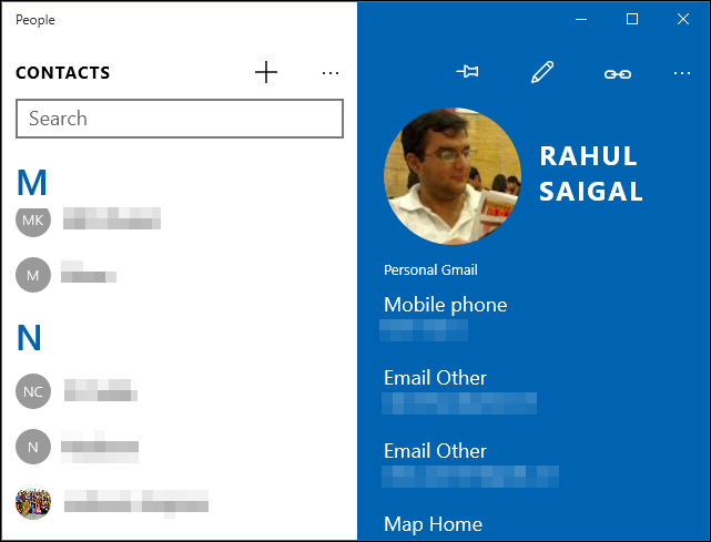 Importer et gérer vos contacts dans Windows 10
