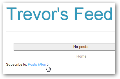 Link al feed del blog