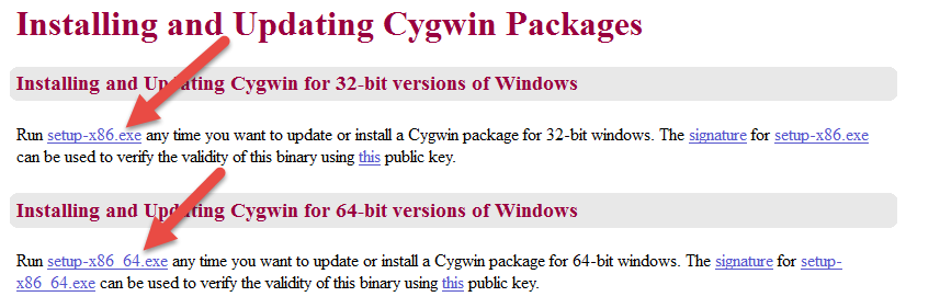 Установка и настройка Cygwin в Windows