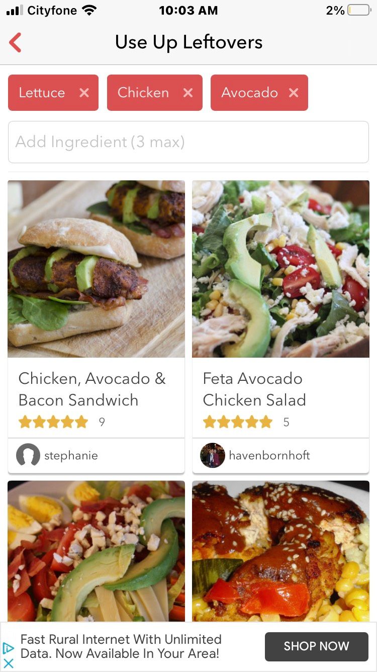 Опции для курицы в BigOven