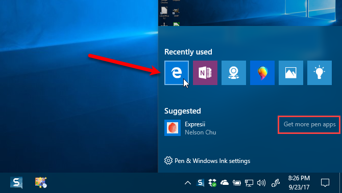 windows ink pen enabled