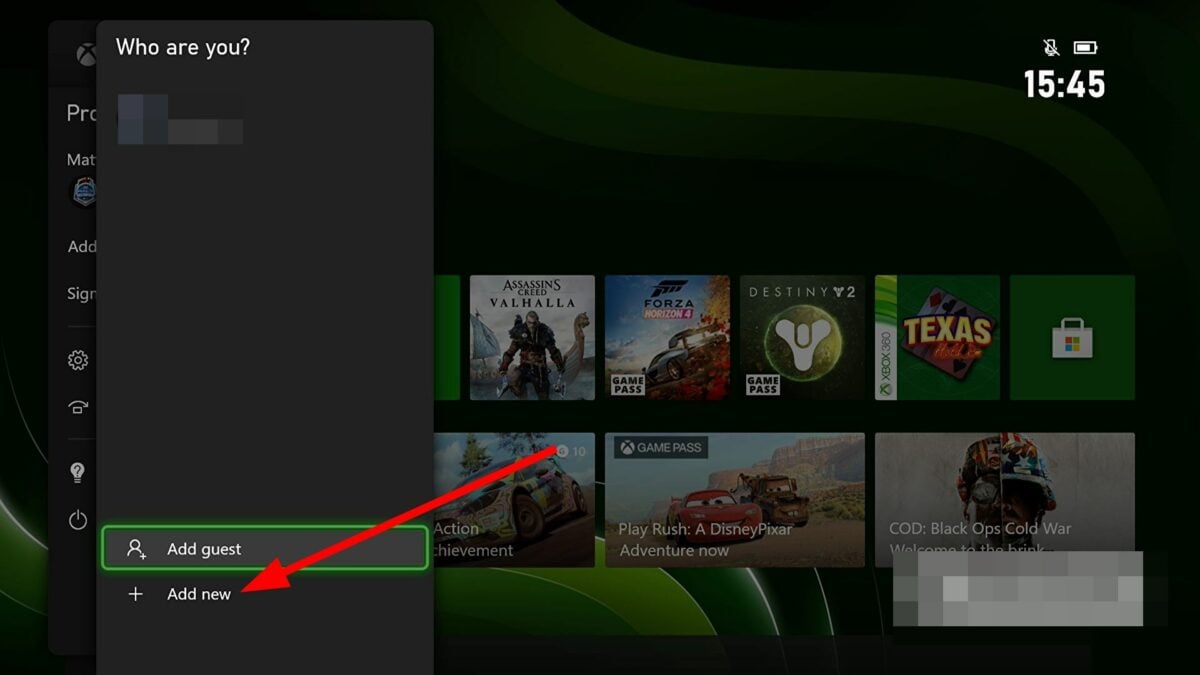 Кнопка добавления нового профиля
