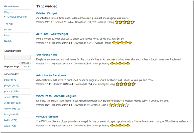 Скриншот: пример кастомного меню в виджете сайдбара