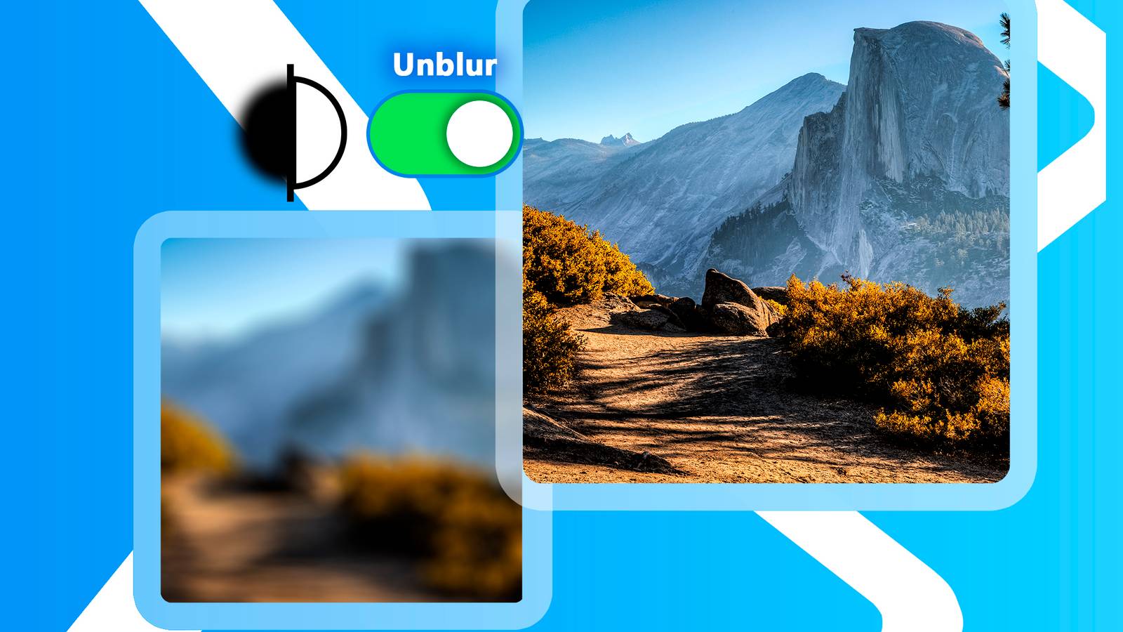 Сравнение изображения с размытием и без него.