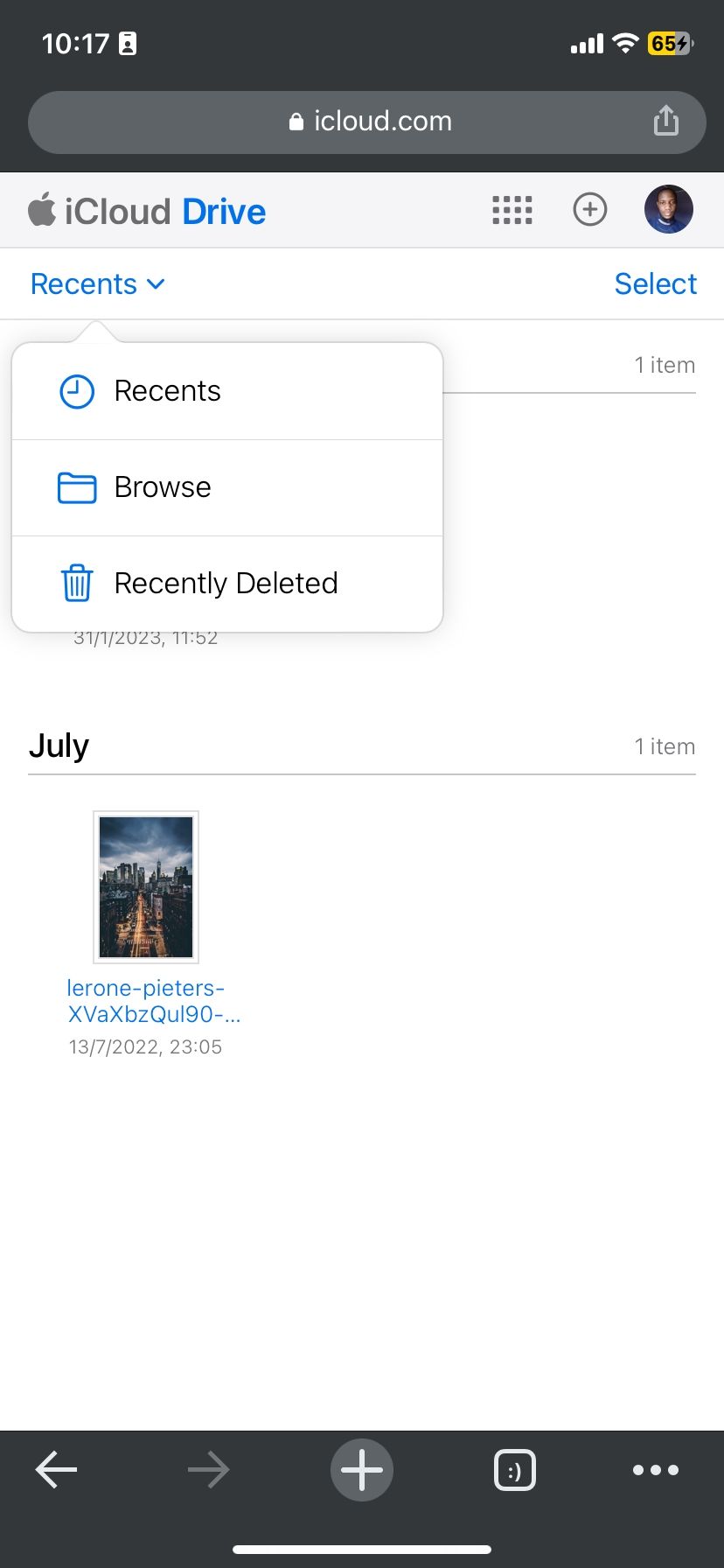 iCloud Drive на iCloud.com