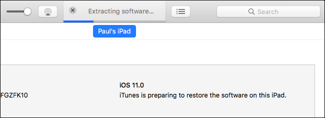 Экран приветствия iOS после восстановления