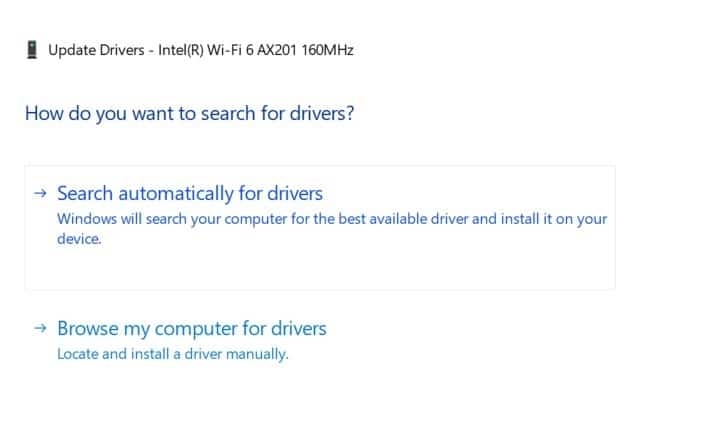 ドライバー自動検索のポップアップを示すイメージ