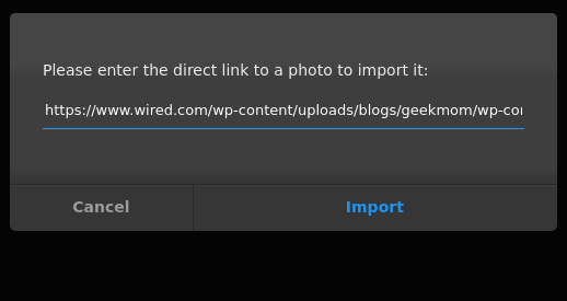 Импорт по URL в Lychee