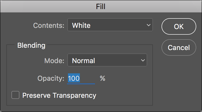 Новый белый слой для очистки фона