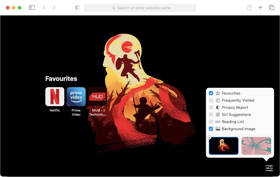 Добавление сайтов в Избранное на начальной странице Safari
