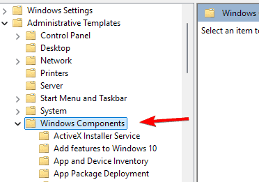 Снимок экрана: Групповая политика — параметр отключения Copilot