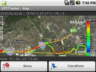 Трек на Google Maps с профилем высот и чекпоинтами