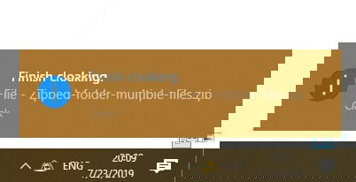 Уведомление о завершении шифрования