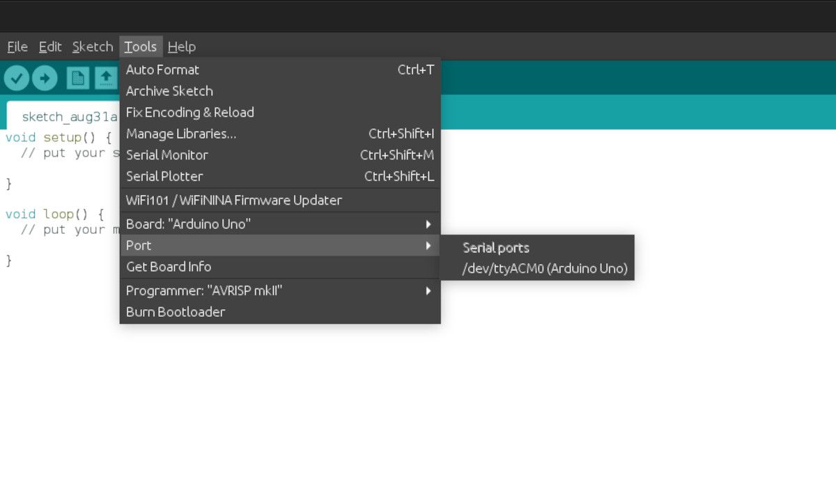 Arduino IDE: доступные последовательные порты (Serial ports)