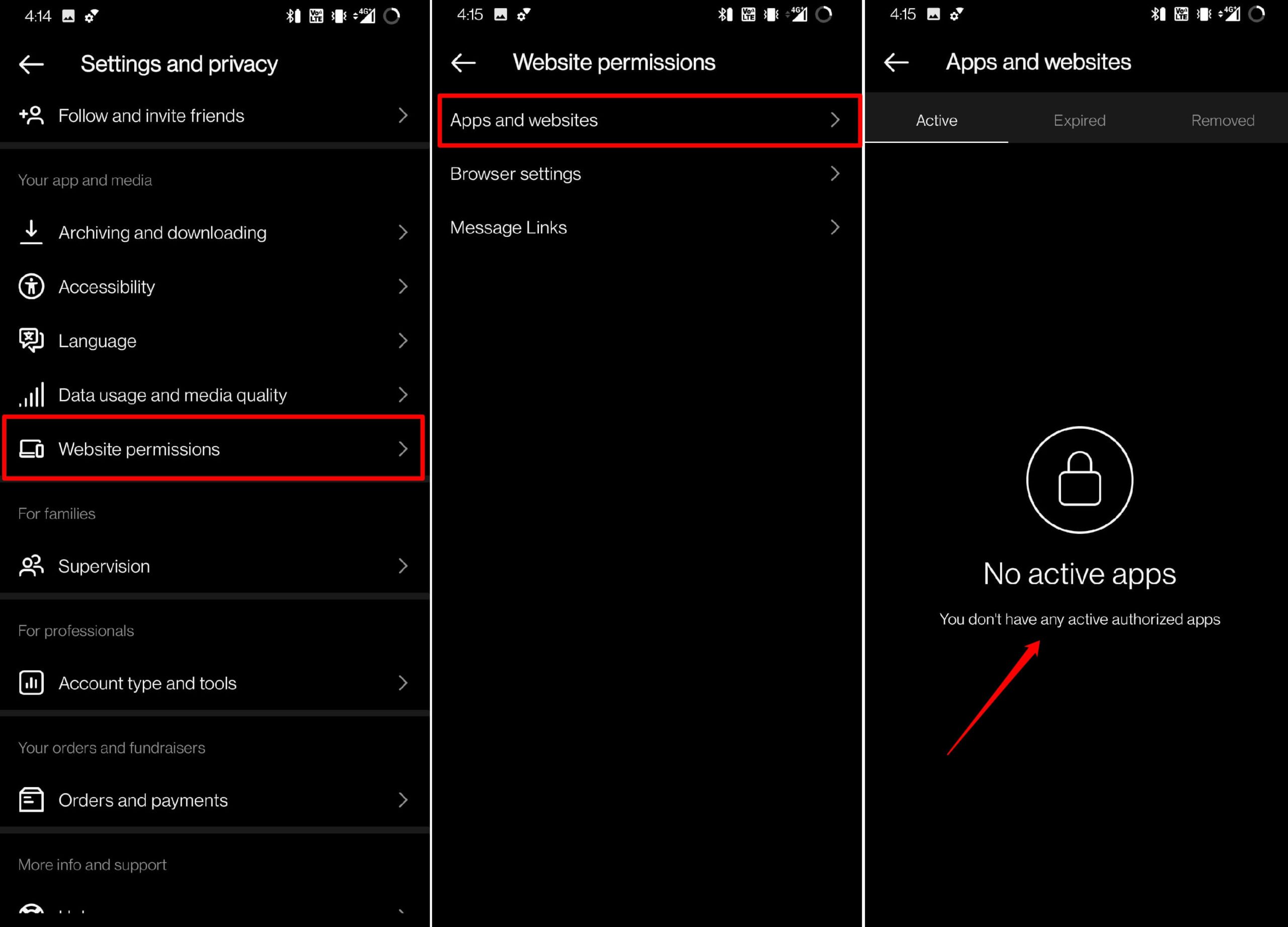 remove third party apps from Instagram account scaled