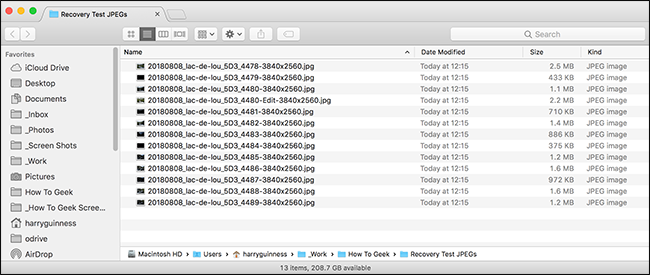 Извлечённые JPEG‑превью каждого изображения