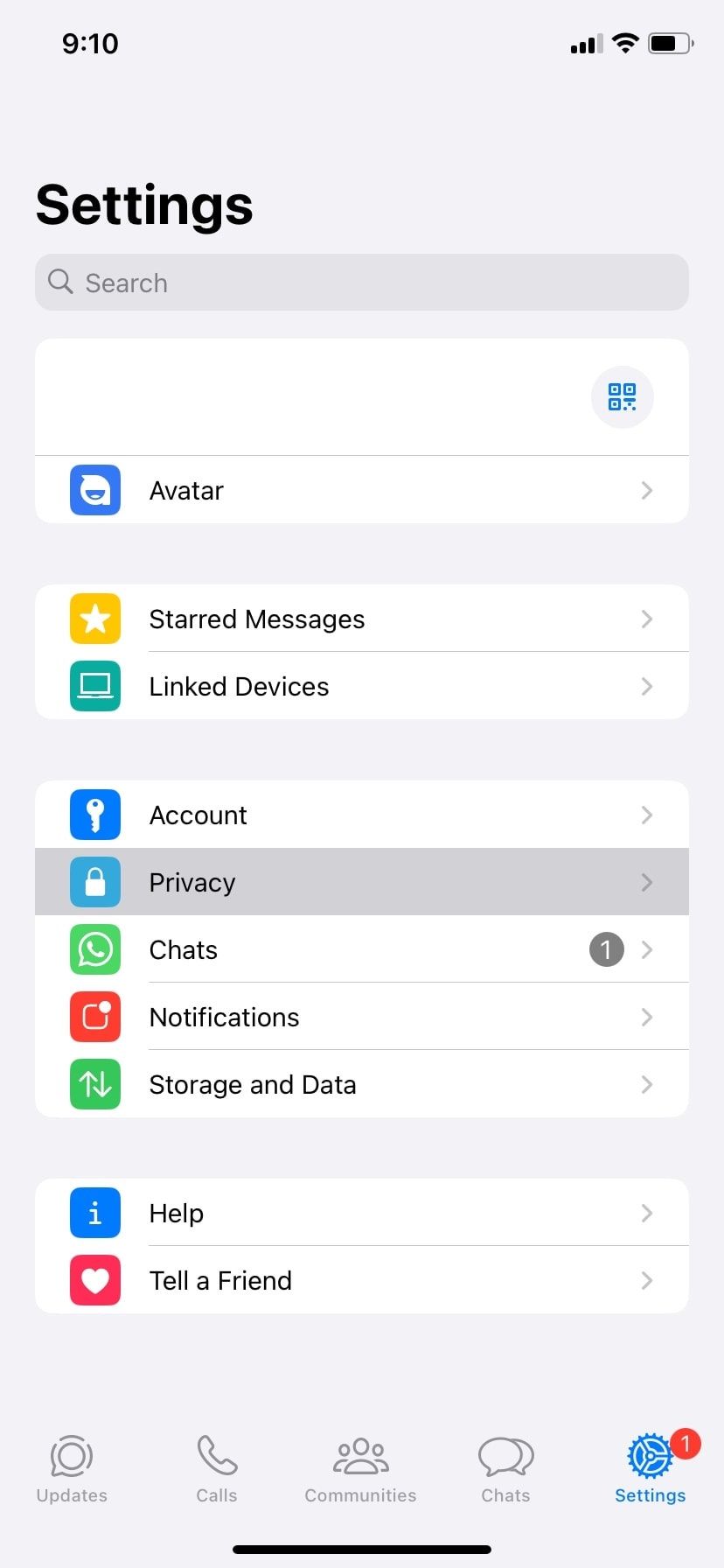 Privacy Option on WhatsApp