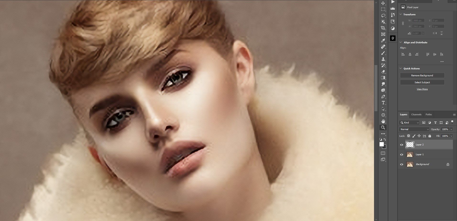 Start working with Clone Stamp tool