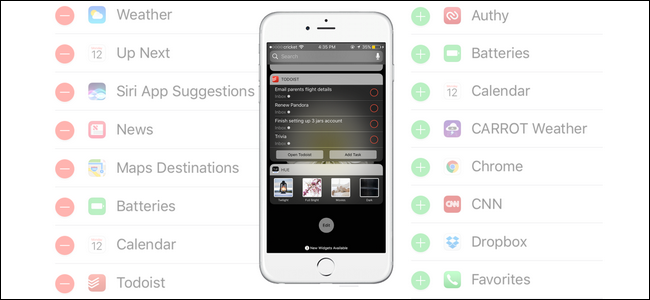 Перестановка виджетов экрана блокировки iOS 10