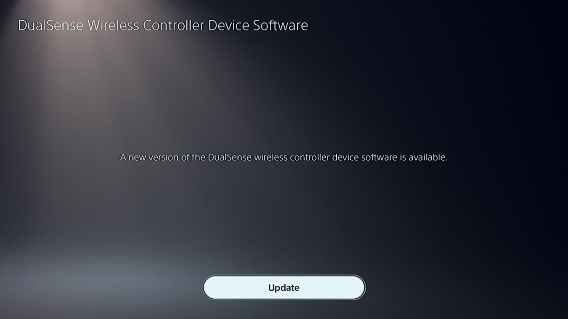 Downloading the DualSense firmware update in the PS5 settings menu.
